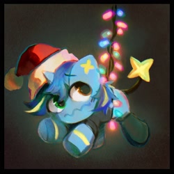 Size: 2000x2000 | Tagged: safe, artist:dearmary, derpibooru import, oc, oc only, pony, unicorn, commission, solo, string lights, ych result