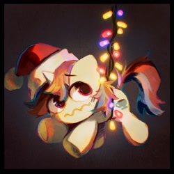 Size: 2000x2000 | Tagged: safe, artist:dearmary, derpibooru import, oc, oc only, pony, unicorn, commission, solo, string lights, ych result