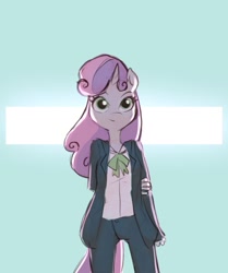 Size: 701x840 | Tagged: safe, artist:haku nichiya, derpibooru import, sweetie belle, anthro, unicorn, solo