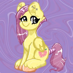 Size: 1675x1676 | Tagged: safe, artist:cupute, derpibooru import, oc, oc only, pegasus, pony, not fluttershy, solo, tail, tail wrap