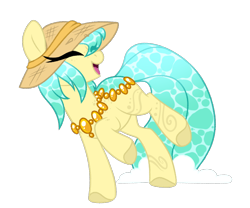 Size: 1200x1000 | Tagged: safe, artist:crystal-tranquility, derpibooru import, oc, oc:sunrise shore, original species, pond pony, female, hat, mare, simple background, solo, transparent background