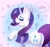 Size: 2765x2611 | Tagged: safe, artist:galaxy swirl, derpibooru import, rarity, pony, unicorn, blushing, butt, darling, dialogue, female, floating heart, heart, mare, plot, rearity, solo, speech bubble, unshorn fetlocks