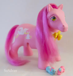 Size: 539x566 | Tagged: safe, derpibooru import, earth pony, pony, g1, baby, baby pony, blue twin, female, filly, foal, golden eyes, irl, mare, mother and child, mother and daughter, mummy pony, parent and child, photo, pink twin, siblings, smiling, surprise twins pony, toy, twins
