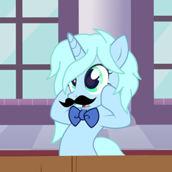 Size: 4096x4096 | Tagged: safe, artist:foxyfell1337, derpibooru import, oc, oc:ice diamond, pony, unicorn, base used, fake moustache, female, mare, solo