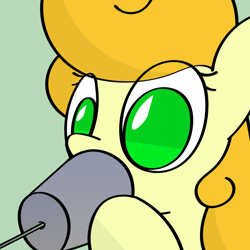 Size: 960x960 | Tagged: safe, artist:greenhoof, derpibooru import, carrot top, golden harvest, earth pony, pony, cup, cup phone, female, mare, no pupils, simple background, vector