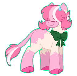 Size: 1743x1722 | Tagged: safe, artist:queertrixie, derpibooru import, oc, oc only, oc:molasses melody, cow, cow pony, bowtie, covered eyes, female, hooves, horns, mare, outline, simple background, solo, transparent background