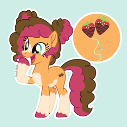 Size: 1465x1464 | Tagged: safe, artist:pastelnightyt, derpibooru import, oc, oc only, oc:strawberry chocolate, earth pony, pony, base used, earth pony oc, female, mare, offspring, parent:cheese sandwich, parent:pinkie pie, parents:cheesepie, solo, unshorn fetlocks