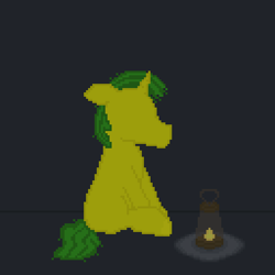 Size: 512x512 | Tagged: safe, artist:valuable ashes, derpibooru import, oc, oc:technical writings, pony, unicorn, lantern, male, pixel art, solo, story included