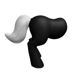 Size: 420x420 | Tagged: safe, artist:headpets, derpibooru import, pony, 3d, blank flank, half body, roblox, simple background, solo, tail, transparent background, white tail