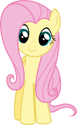 Size: 3320x5388 | Tagged: safe, artist:baumkuchenpony, derpibooru import, fluttershy, pegasus, pony, keep calm and flutter on, season 3, cute, female, full body, happy, looking at you, mare, shyabetes, simple background, smiling, solo, transparent background, vector