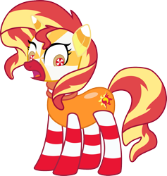 Size: 1261x1329 | Tagged: safe, artist:dupontsimon, derpibooru import, sunset shimmer, fanfic:magic show of friendship, equestria girls, candy, food, inanimate tf, simple background, solo, transformation, transparent background, vector