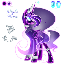 Size: 2048x2048 | Tagged: safe, artist:harmonyvitality-yt, derpibooru import, oc, oc only, alicorn, pony, alicorn oc, base used, choker, ethereal mane, female, horn, jewelry, mare, offspring, parent:king sombra, parent:princess luna, parents:lumbra, simple background, tiara, transparent background, wings