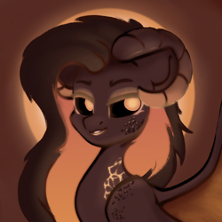 Size: 2048x2048 | Tagged: safe, artist:pollynia, derpibooru import, oc, oc only, alicorn, pony, art trade, female, glowing, glowing eyes, horns, mare, solo