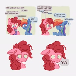 Size: 2048x2048 | Tagged: safe, artist:pastacrylic, derpibooru import, pinkie pie, rainbow dash, earth pony, pegasus, pony, comic, creepypasta, dialogue, duo, duo female, female, game boy, minecraft, pokémon, speech bubble