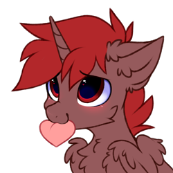 Size: 3000x3000 | Tagged: safe, artist:pesty_skillengton, derpibooru import, oc, oc only, oc:hardy, alicorn, pony, alicorn oc, chest fluff, heart, heart pillow, horn, male, pillow, simple background, solo, stallion, transparent background, wings