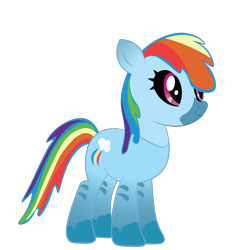 Size: 1200x1200 | Tagged: safe, artist:prixy05, derpibooru import, rainbow dash, kelpie, black sclera, kelpiefied, simple background, solo, species swap, transparent background