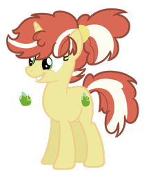 Size: 1280x1464 | Tagged: safe, artist:stack-of-cookies, derpibooru import, oc, oc:penny jack, pony, unicorn, base used, female, horn, mare, offspring, parent:flim, parent:lightning dust, simple background, solo, transparent background, unicorn oc