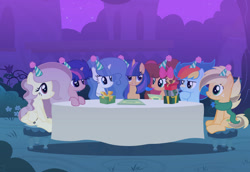 Size: 1280x879 | Tagged: safe, artist:stack-of-cookies, derpibooru import, oc, oc only, oc:appletart, oc:bubbly pie, oc:chaoshy, oc:chromo dash, oc:rarette, oc:shinelight sparkle, oc:starry sparkle, earth pony, hybrid, pegasus, pony, unicorn, base used, female, interspecies offspring, male, mare, offspring, parent:applejack, parent:caramel, parent:cheese sandwich, parent:discord, parent:fancypants, parent:flash sentry, parent:fluttershy, parent:pinkie pie, parent:rainbow dash, parent:rarity, parent:soarin', parent:twilight sparkle, parents:carajack, parents:cheesepie, parents:discoshy, parents:flashlight, parents:raripants, parents:soarindash, stallion