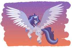 Size: 1280x854 | Tagged: safe, artist:itstechtock, derpibooru import, oc, oc:azure, pegasus, pony, colored wings, female, mare, solo, two toned wings, wings