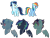 Size: 638x485 | Tagged: safe, artist:inkprism, derpibooru import, rainbow dash, soarin', oc, pegasus, pony, base used, bust, female, floating wings, male, mare, offspring, parent:rainbow dash, parent:soarin', parents:soarindash, pegasus oc, raised hoof, raised leg, simple background, soarindash, stallion, transparent background, wings