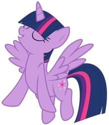 Size: 3011x3459 | Tagged: safe, artist:chipwanderer, artist:twilyisbestpone, derpibooru import, twilight sparkle, twilight sparkle (alicorn), alicorn, pony, 20% cooler, base used, cool, cute, eyes closed, female, flying, high res, mare, pegasus wings, simple background, smiling, solo, spread wings, transparent background, twiabetes, wings