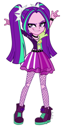 Size: 1000x1976 | Tagged: safe, artist:ajosterio, derpibooru import, aria blaze, equestria girls, friendship through the ages, clothes swap, simple background, solo, transparent background