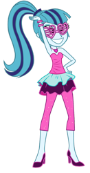 Size: 647x1234 | Tagged: safe, artist:ajosterio, derpibooru import, sonata dusk, equestria girls, friendship through the ages, bare shoulders, clothes swap, simple background, sleeveless, solo, strapless, transparent background