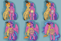 Size: 12003x8000 | Tagged: safe, alternate version, artist:chelseawest, derpibooru import, oc, oc:chaos control, oc:melody aurora, alicorn, hybrid, age progression, alicorn oc, belly, belly button, big belly, female, holding hooves, hoof on belly, horn, hug, huge belly, husband and wife, hyper, hyper belly, hyper pregnancy, icosuplets, impossibly large belly, interspecies offspring, linea nigra, male, married couple, multiple pregnancy, nuzzling, oc x oc, offspring, offspring shipping, offspring's offspring, parent:discord, parent:flash sentry, parent:fluttershy, parent:oc:chaos control, parent:oc:melody aurora, parent:twilight sparkle, parents:discoshy, parents:flashlight, parents:oc x oc, paw on belly, pregnant, progression, quadruplets, quintuplets, shipping, siblings, snuggling, triplets, twins, vigintuplets, winghug, wings, x-ray