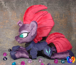 Size: 2681x2304 | Tagged: safe, artist:1stastrastudio, derpibooru import, tempest shadow, pony, irl, lying down, photo, plushie, prone, solo