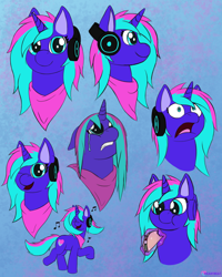 Size: 1600x2000 | Tagged: safe, artist:passionpanther, derpibooru import, oc, oc only, pony, unicorn, dancing, expressions, facial expressions, food, headphones, sketch, sketch dump, taco