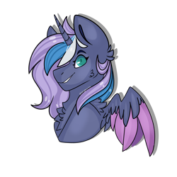 Size: 6000x6000 | Tagged: safe, artist:dejja-vu122, derpibooru import, oc, oc only, alicorn, pony, colored wings, female, mare, simple background, solo, transparent background, two toned wings, wings