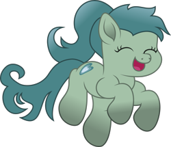 Size: 2244x1928 | Tagged: safe, artist:lincolnbrewsterfan, derpibooru exclusive, derpibooru import, oc, oc only, earth pony, pony, .svg available, 2012 (text), :d, adorable face, cute, cute face, default avatar, default avatar ponified, earth pony oc, eyes closed, female, galloping, gift art, gradient mane, green mane, green tail, happy, heart, inkscape, jumping, leaping, mare, movie accurate, no base, open mouth, open smile, ponified, prancing, simple background, smiling, solo, svg, tail, transparent background, unnamed oc, vector