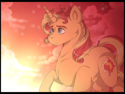 Size: 1280x960 | Tagged: safe, artist:binibean, derpibooru import, sunset shimmer, pony, unicorn, female, solo