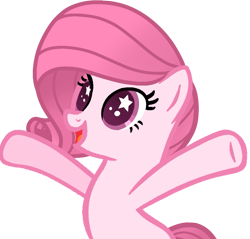 Size: 899x860 | Tagged: safe, artist:livvynatural, artist:tanahgrogot, derpibooru import, oc, oc only, oc:annisa trihapsari, earth pony, pony, base used, beautiful, cute, earth pony oc, female, happy, ibispaint x, mare, ocbetes, open mouth, open smile, pretty, simple background, smiling, solo, starry eyes, transparent background, wingding eyes