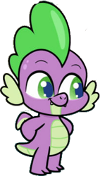 Size: 205x361 | Tagged: safe, artist:pascalmulokozi2, derpibooru import, edit, edited screencap, screencap, spike, dragon, g4.5, my little pony: pony life, background removed, male, not a vector, simple background, solo, transparent background, winged spike, wings