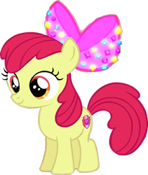 Size: 414x491 | Tagged: safe, derpibooru import, edit, edited screencap, screencap, apple bloom, earth pony, pony, twilight time, background removed, bedazzled, bow, cute, female, filly, foal, hair bow, jewels, not a vector, simple background, transparent background