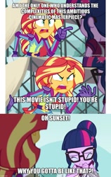 Size: 885x1400 | Tagged: safe, derpibooru import, edit, edited screencap, screencap, sci-twi, sunset shimmer, twilight sparkle, equestria girls, friendship games, angry, caption, comic, exploitable meme, image macro, meme, screencap comic, sunset yells at twilight, text, the grim adventures of billy and mandy