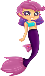 Size: 392x663 | Tagged: safe, derpibooru import, scootaloo, mermaid, equestria girls, surf and/or turf, equestria girls-ified, mermaidized, simple background, solo, species swap, transparent background