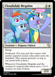 Size: 375x523 | Tagged: safe, derpibooru import, edit, bow hothoof, windy whistles, pegasus, parental glideance, ccg, clothes, hat, jersey, magic the gathering, scarf, trading card, trading card edit, visor