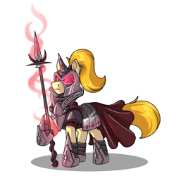 Size: 1500x1500 | Tagged: safe, artist:emithegoat, derpibooru import, oc, oc only, pony, armor, simple background, solo, spear, transparent background, weapon