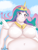 Size: 2304x3072 | Tagged: safe, artist:frenchfryfoxes, derpibooru import, princess celestia, human, bbw, belly, belly button, big belly, chubbylestia, fat, female, high res, humanized, kotobukiya, kotobukiya princess celestia, solo