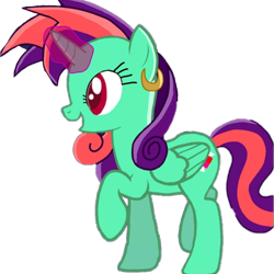 Size: 1536x1536 | Tagged: safe, derpibooru import, oc, oc only, oc:skycandy, alicorn, pony, alicorn oc, ear piercing, earring, female, horn, jewelry, piercing, png, simple background, solo, transparent background, wings