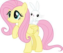 Size: 3535x3000 | Tagged: safe, artist:cloudyglow, derpibooru import, angel bunny, fluttershy, may the best pet win, .ai available, simple background, transparent background, vector