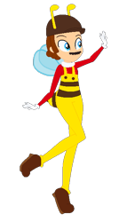 Size: 371x647 | Tagged: safe, artist:selenaede, artist:user15432, derpibooru import, bee, human, insect, equestria girls, antenna, antennae, barely eqg related, base used, bee mario, bee wings, clothes, crossover, equestria girls style, equestria girls-ified, gloves, mario, shirt, shoes, simple background, super mario bros., super mario galaxy, transparent background, undershirt, wings