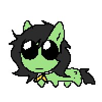 Size: 200x200 | Tagged: safe, artist:omelettepony, oc, oc:anon filly, autism creature, female, filly, foal, simple background