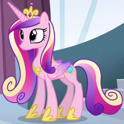 Size: 508x508 | Tagged: safe, derpibooru import, princess cadance, alicorn, pony, season 6, the crystalling, colored wings, crown, gradient wings, hoof shoes, jewelry, peytral, regalia, solo, wings