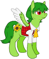 Size: 261x319 | Tagged: safe, artist:thecompleteanimorph, derpibooru import, original species, pegasus, plant pony, pony, female, kazami yuuka, mare, plant, ponified, simple background, solo, touhou, transparent background