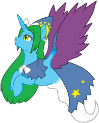 Size: 324x401 | Tagged: safe, artist:thecompleteanimorph, derpibooru import, alicorn, ghost, ghost pony, pony, female, horn, mare, mima, ponified, simple background, solo, touhou, transparent background, wings