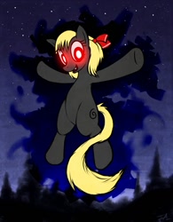 Size: 996x1280 | Tagged: safe, artist:sweatshirt, derpibooru import, pony, belly, female, mare, ponified, red eyes, rumia, touhou