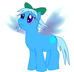 Size: 900x872 | Tagged: safe, artist:jnfproductions, derpibooru import, original species, pony, cirno, fairy, fairy pony, female, mare, ponified, simple background, solo, touhou, transparent background